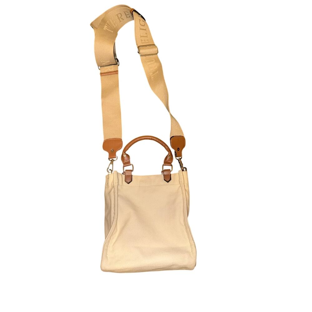 True Religion Mini Canvas Tote Bag in Cream - Picture 6 of 12